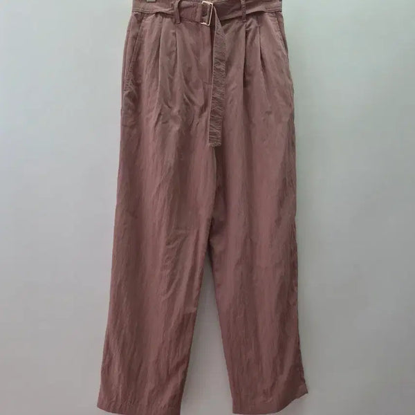 [BUNJANG] SYSTEM Belted Crinkled Pants Pink Beige Size S / 0875 시스템 SYSTEM  벨티드  핑크 베이지  바스락 바지 S