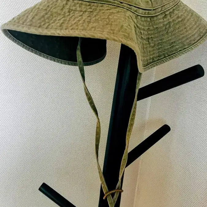 [BUNJANG] Unisex Cotton Camping Hiking Hat - Khaki / 캠핑 등산용 모자