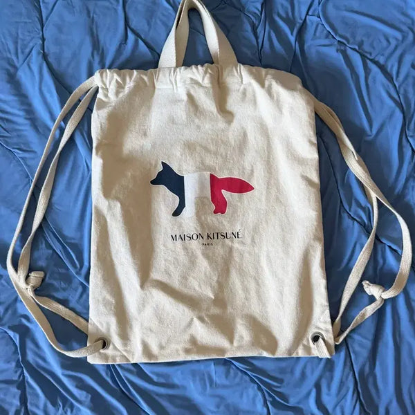 [BUNJANG] Maison Kitsuné Eco Bag Gym Sack / 메종키츠네 에코백 짐색
