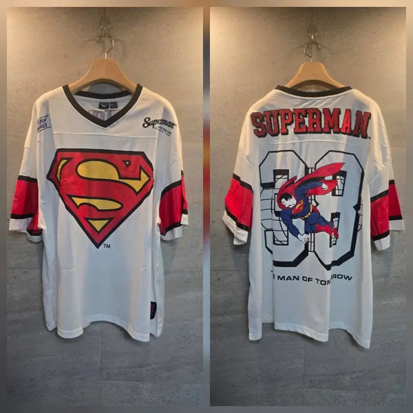 [BUNJANG] Superman Action Comics Jersey T-Shirt / 슈퍼맨. 정품. 액션 코믹스. 져지 반팔티.