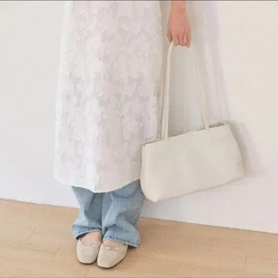 [BUNJANG] Mango Many Please Flat Square Bag Ivory / 망고매니플리즈 가방 flat square bag 플랫스퀘어백 아이보리