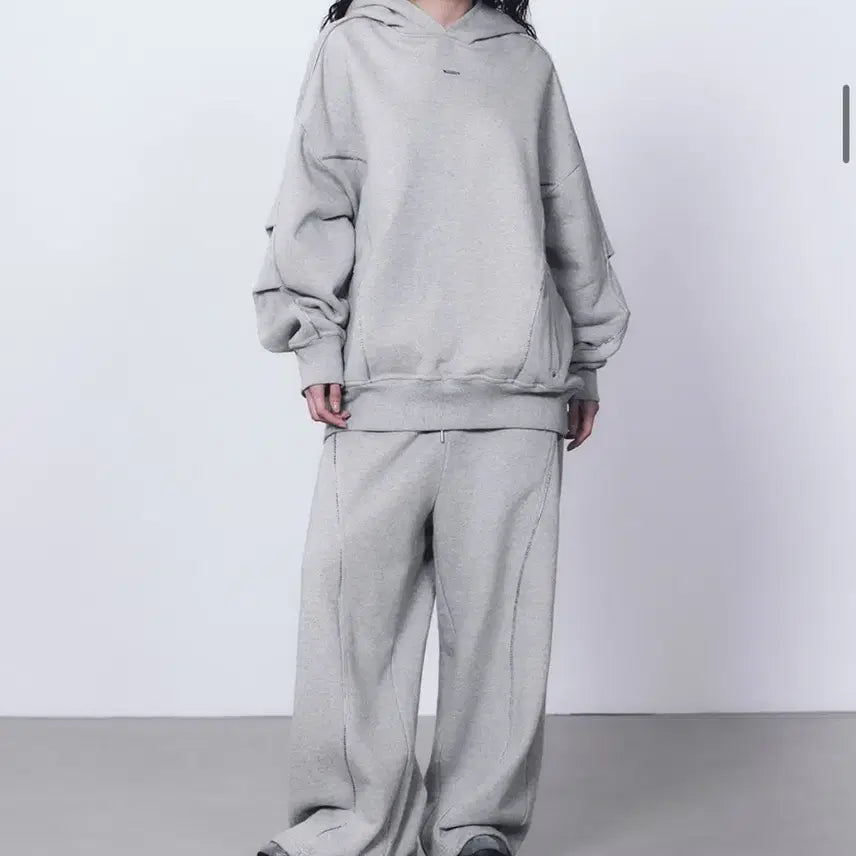 [BUNJANG] trimmingbird TMB Logo Piping Sweat Pants Short Version Mélange Grey / 트리밍버드 TMB Logo Piping Sweat Pants 숏버전 멜란지그레이 트레이닝팬츠 트랙팬츠