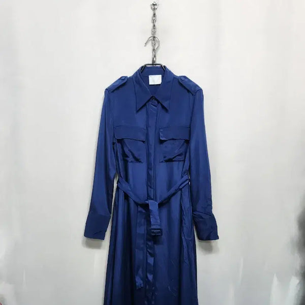 [BUNJANG] Aboavo 95% Silk Shirt Dress / 아보아보 실크95% 셔츠형원피스