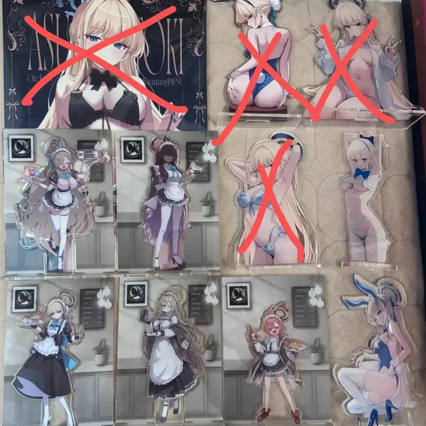 [BUNJANG] Blue Archive Toki Asuna Acrylic Stand Bundle Set / 블루아카이브 c&c 공식 + 토키 아스나 아크릴 스탠드 일괄 판매