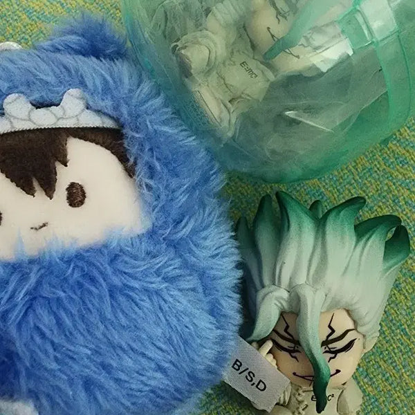[BUNJANG] Senku & Chrome Shoulder Perching Plush Set / (일괄)어깨쿵 센쿠2개+크롬타피누이