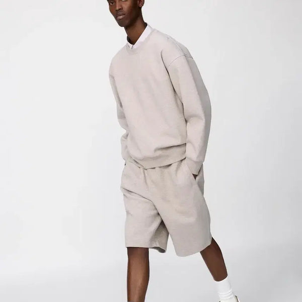 [BUNJANG] Uniqlo C Sweat Wide Short Beige / 유니클로C 스웨트와이드쇼트 베이지