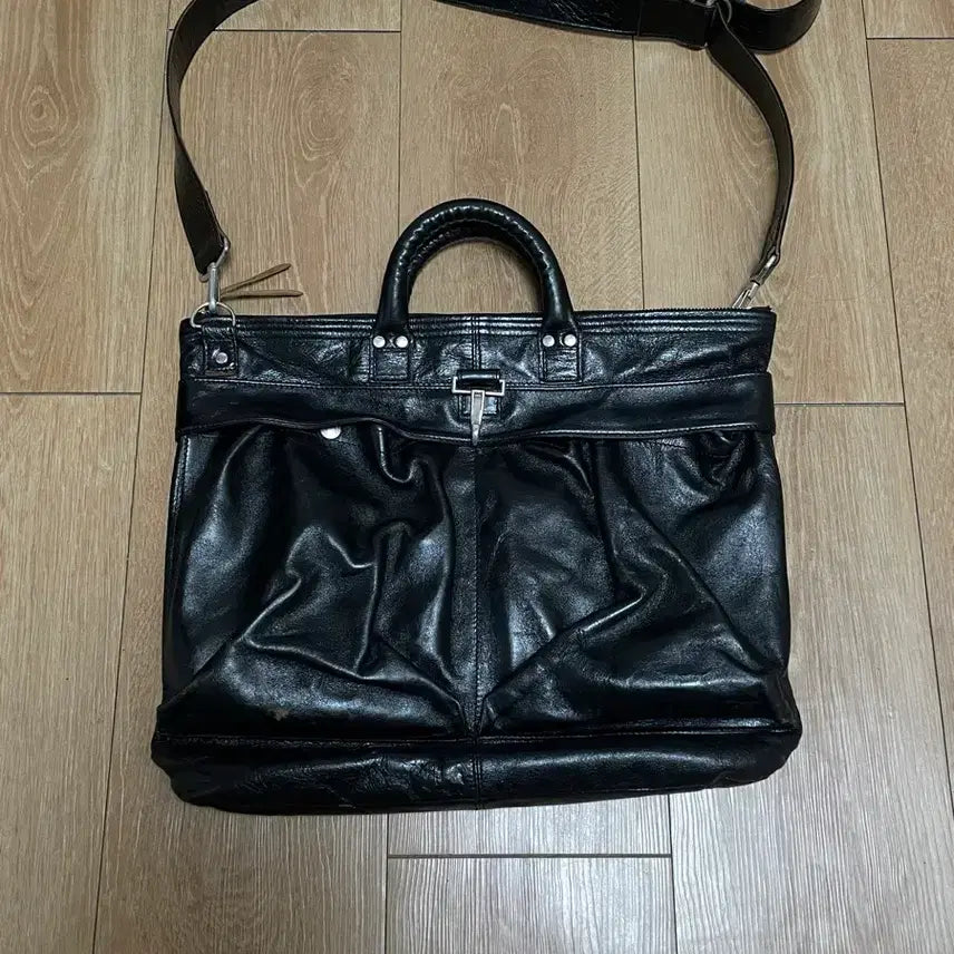 [BUNJANG] Rainbow Country Horsehide Helmet Bag Black / 레인보우컨트리 홀스하이드 헬멧백 블랙