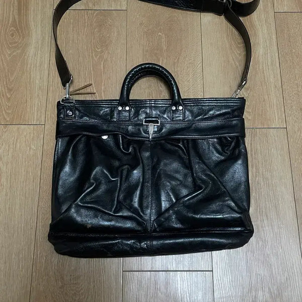 [BUNJANG] Rainbow Country Horsehide Helmet Bag Black / 레인보우컨트리 홀스하이드 헬멧백 블랙