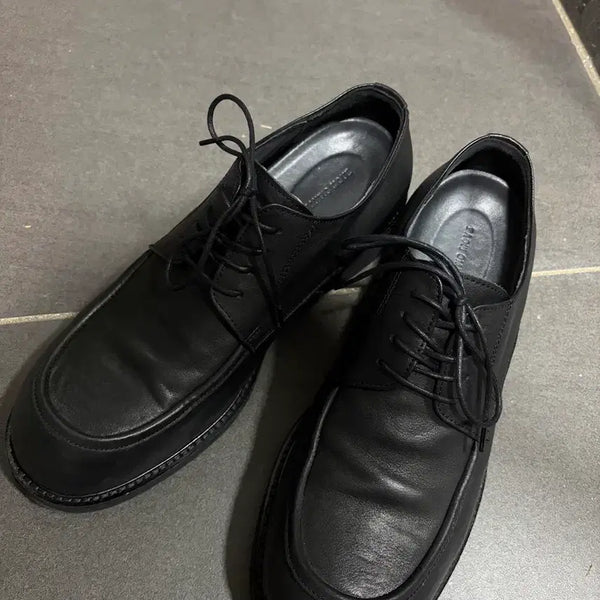 [BUNJANG] Romantic Move U-Tip Height-Increasing Derby Shoes Black 260 / 로맨틱무브 U팁 키높이 더비슈즈 260 블랙