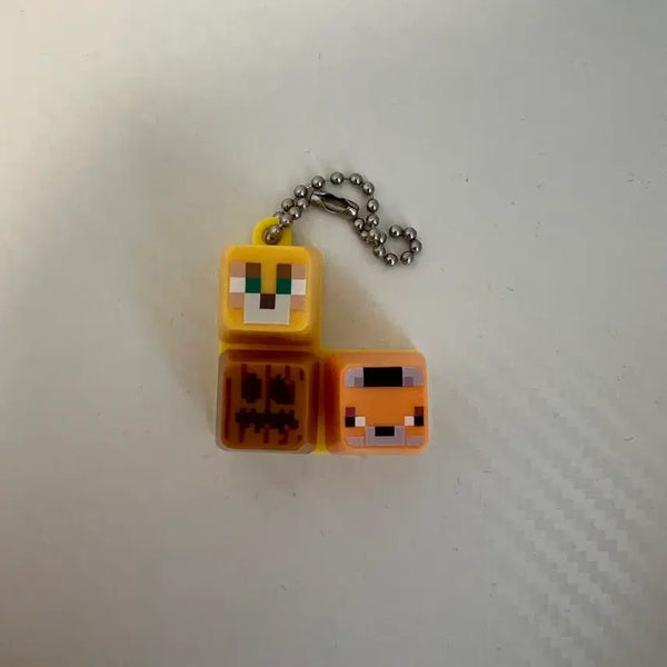 [BUNJANG] Minecraft Keycap Keychain Japanese Gacha / 마인크래프트 키캡 키링 일본 가챠