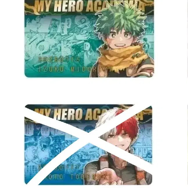[BUNJANG] My Hero Academia Izuku Midoriya & Shoto Todoroki 2026 Birthday Card Set / 히로아카 미도리야 이즈쿠, 토도로키 쇼토 2026 버스데이 카드