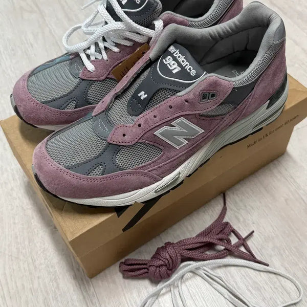 [BUNJANG] New Balance 991 Pink Grey US 8.5 / 뉴발란스 991 핑크 그레이 265 새상품