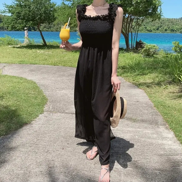 [BUNJANG] There's Is Black Long Jumpsuit / 데얼쉬이즈 블랙 점프수트