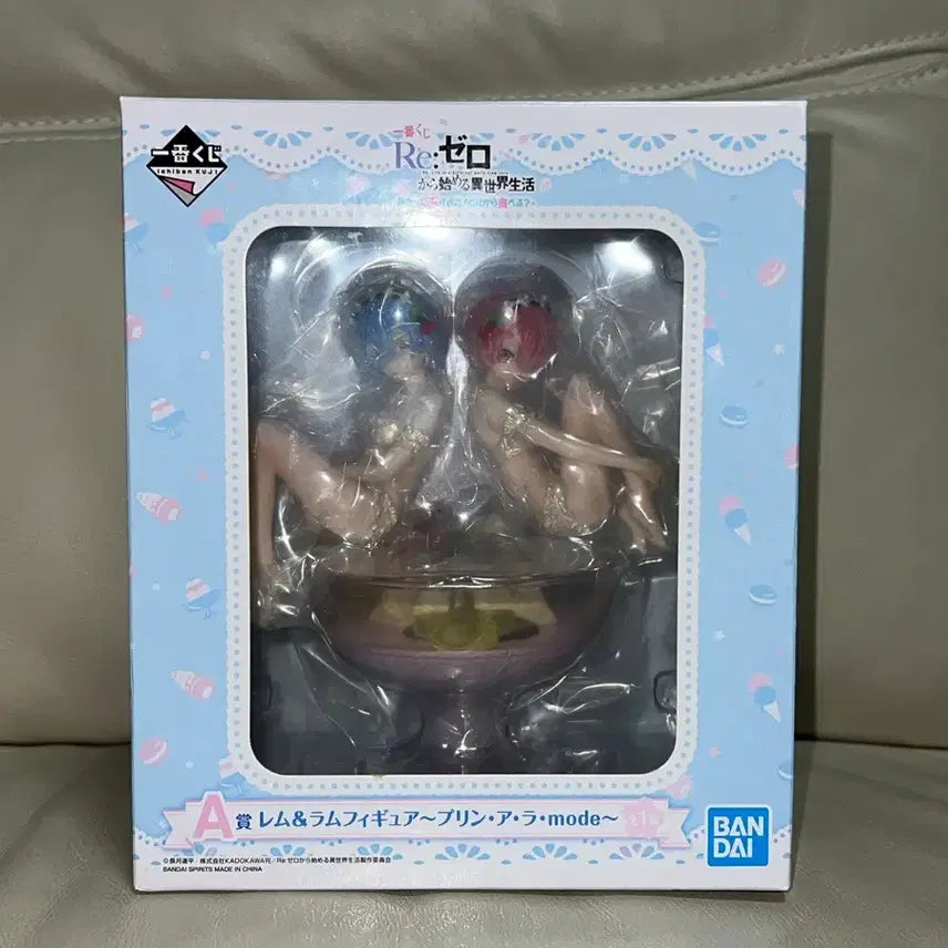 [BUNJANG] Re:Zero Ram & Rem Aramode Pudding Figure Ichiban Kuji A Prize / 리제로 렘람 아라모드 푸딩 피규어 제일복권 a상