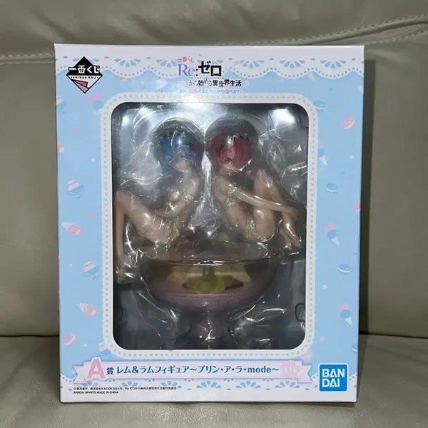 [BUNJANG] Re:Zero Ram & Rem Aramode Pudding Figure Ichiban Kuji A Prize / 리제로 렘람 아라모드 푸딩 피규어 제일복권 a상