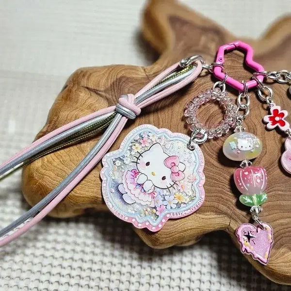 [BUNJANG] Sanrio Hello Kitty Lovely Charm Keyring / 키티 러블리 키링