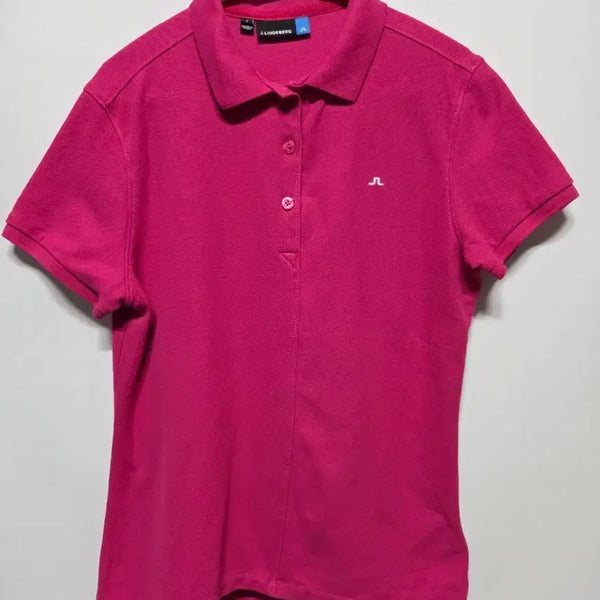 [BUNJANG] J.LINDEBERG Golf Short Sleeve Polo Shirt Pink / (S) 정품)   J.린드버그 골프 반팔 카라티 핑크