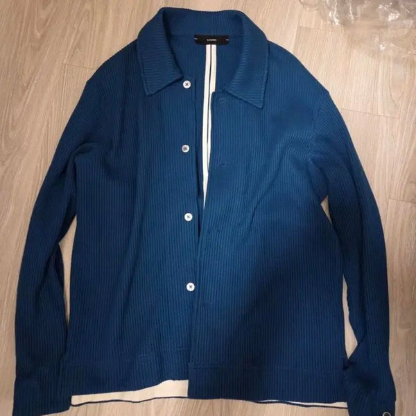 [BUNJANG] Ilcorso Genuine Blue Knit Shirt (Size 95-100) / 일꼬르소 정품 블루 니트 셔츠 95-100사이즈