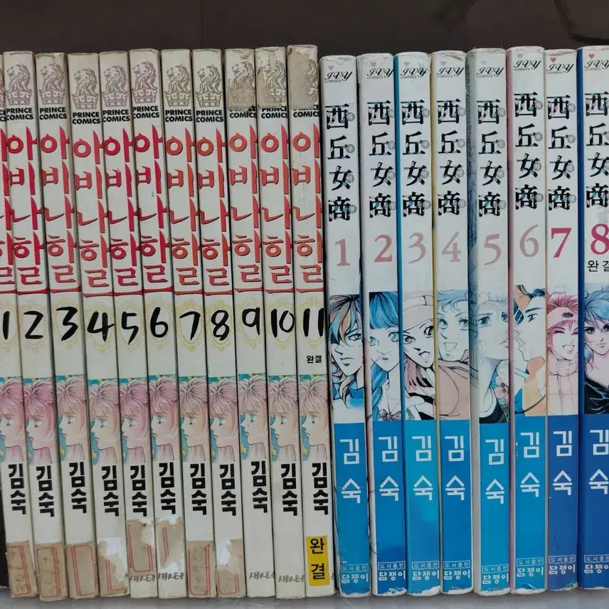 [BUNJANG] Kim Sook Arbinahar Complete Set (11 Volumes) & Seoguyeosang Complete Set (8 Volumes) Manga Bundle (19 Volumes Total) / 김숙 작가 아비나하르 전11세트,서구여상 전8권,합19권,일괄 만화 전권
