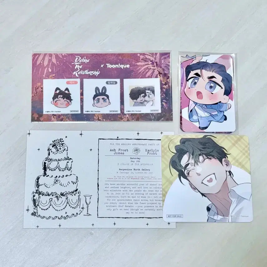 [BUNJANG] Toonique DTR Party Set Photocard, Sticker, Coaster, Postcard, POB / 투니크 디티알 파티세트 메뉴 포카 띠부씰 코스터 엽서 특전