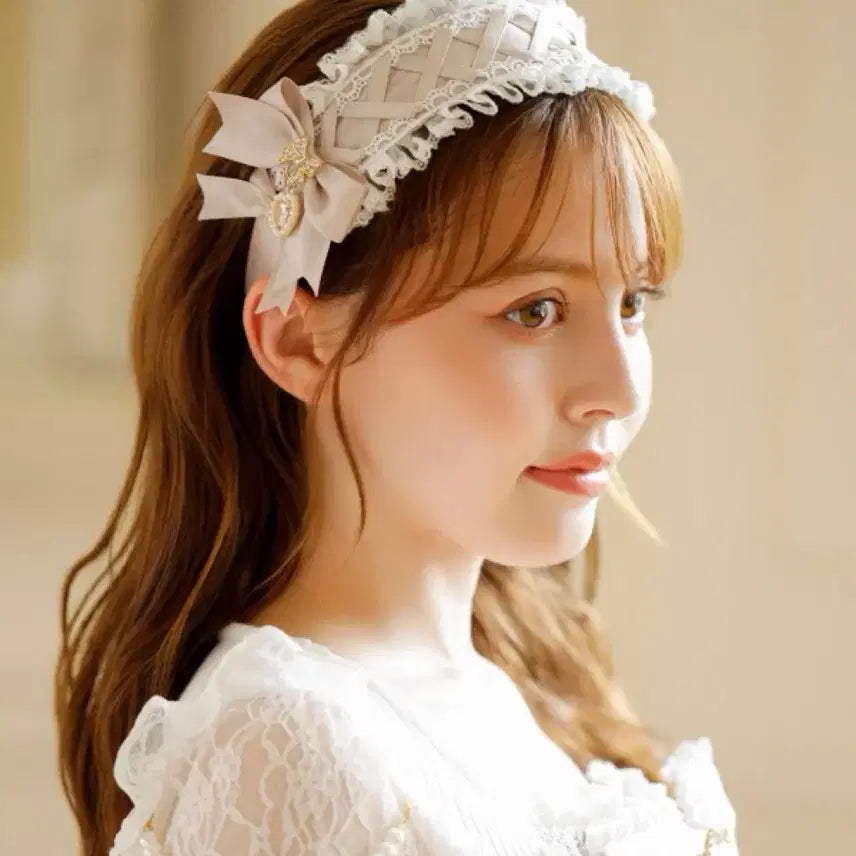 [BUNJANG] Lizlisa Pink Headdress Headband / 리즈리사 lizlisa 헤드드레스 헤어밴드 핑크 머리띠 양산형 지뢰계 양지뢰