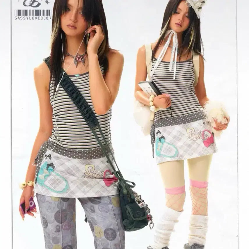 [BUNJANG] Sassylove Y2K Striped Tank Top / 중브 sassylove eyeellike y2k 스트라이프 나시