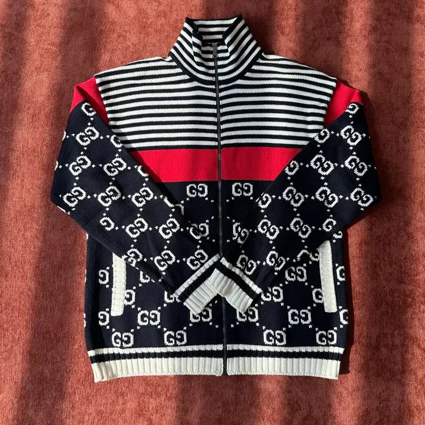 [BUNJANG] Gucci GG Logo Zip-Up Knit L / 구찌 GG 로고 집업 니트 L사이즈