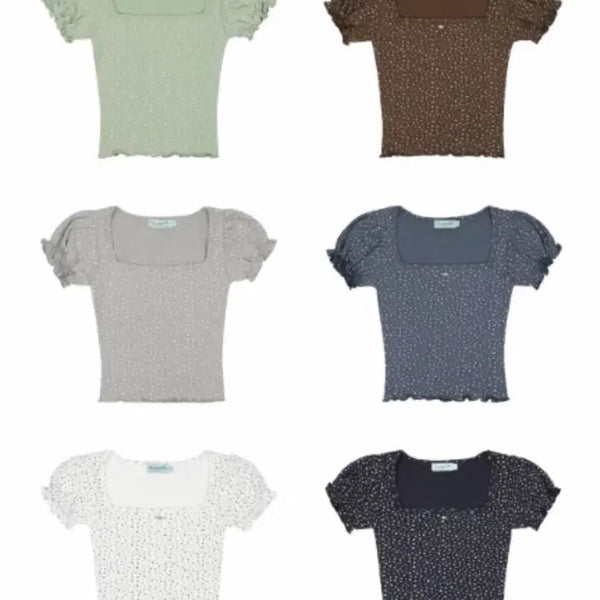 [BUNJANG] Pale Jade Vintage Flower Wave Tee Brown / 페일제이드 빈티지플라워 웨이브티 브라운