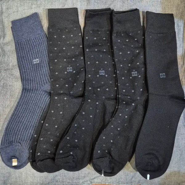[BUNJANG] DAKS Men's Long Dress Socks 5-Pair Pack / 닥스 DAKS 남성용 장목양말 5켤레