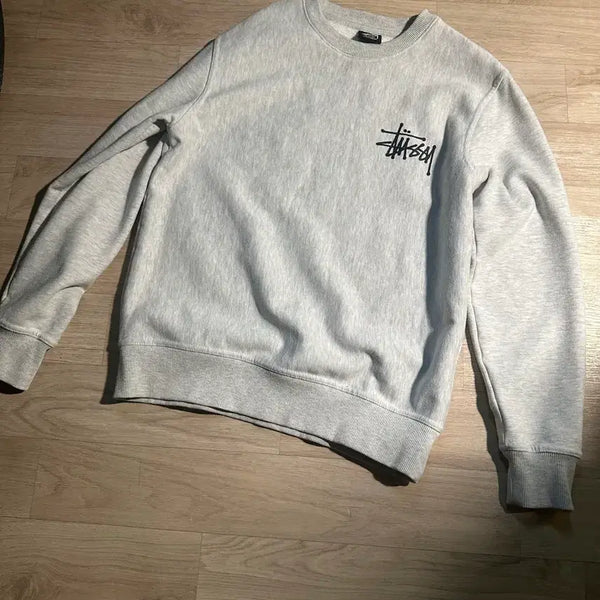 [BUNJANG] Stussy Crewneck Sweatshirt Grey / 스투시 맨투맨 그레이