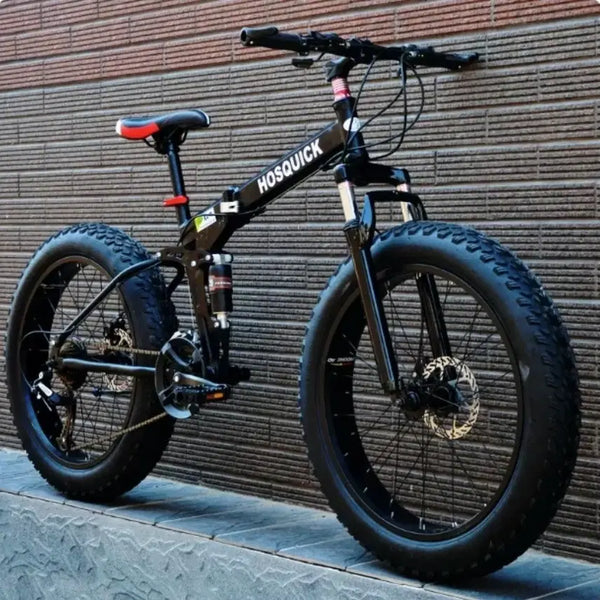 [BUNJANG] Fat Tire Folding Mountain Bike / 팻바이크 접이식자전거 광폭자전거 팻타이어 MTB 산악자전거 미니벨로 폴딩자전거 자전거 출퇴근 캠핑 레저 185cm