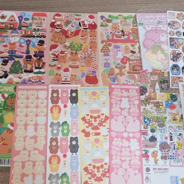 [BUNJANG] Lamjine, Seolgi Illustration, Love Me More Sticker Bundle Set (18 pcs) / 람찌네,설기일러스트,러브미모어 스티커 일괄 18장