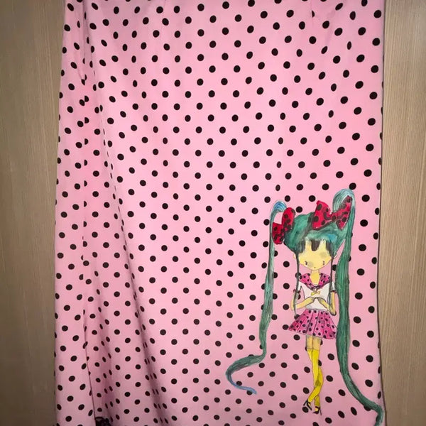 [BUNJANG] lovecannedfruit x shinjuko Vintage Dot Long Skirt Pink / lovecannedfruit x shinjuko 치마 일본 빈티지 도트 핑크 롱 스커트
