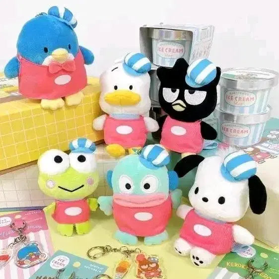 [BUNJANG] Sanrio Loft Limited Happy Dan-v Ice Cream Shop Plush Charm / 희귀 레어_산리오 정품 로프트 한정 해피단브이 해피단부이 아이스크림샵 인형 키링