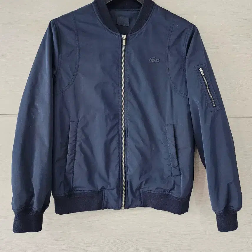 [BUNJANG] Lacoste Women's Navy Blue Bomber Jacket / 라코스테 여성 네이비 블루 보머 자켓 90