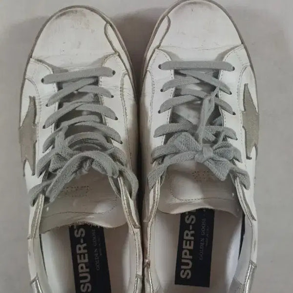 [BUNJANG] Golden Goose Superstar White Silver Sneakers / 골든구스 슈퍼스타 화이트 실버