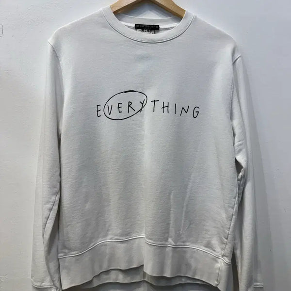 [BUNJANG] Acne Studios Casey Slogan White Sweatshirt / 아크네스튜디오 에브리띵 화이트 맨투맨