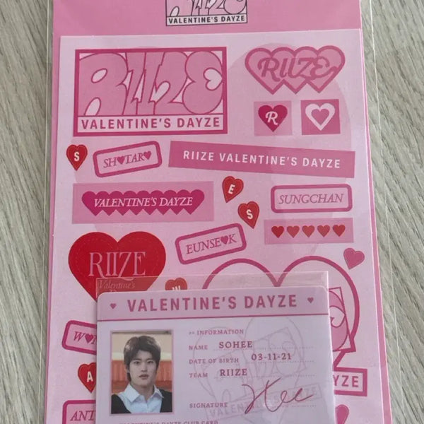 [BUNJANG] RIIZE Sohee Valentine Photocard Sticker Set / 라이즈 소희 발렌타인 포카 스티커