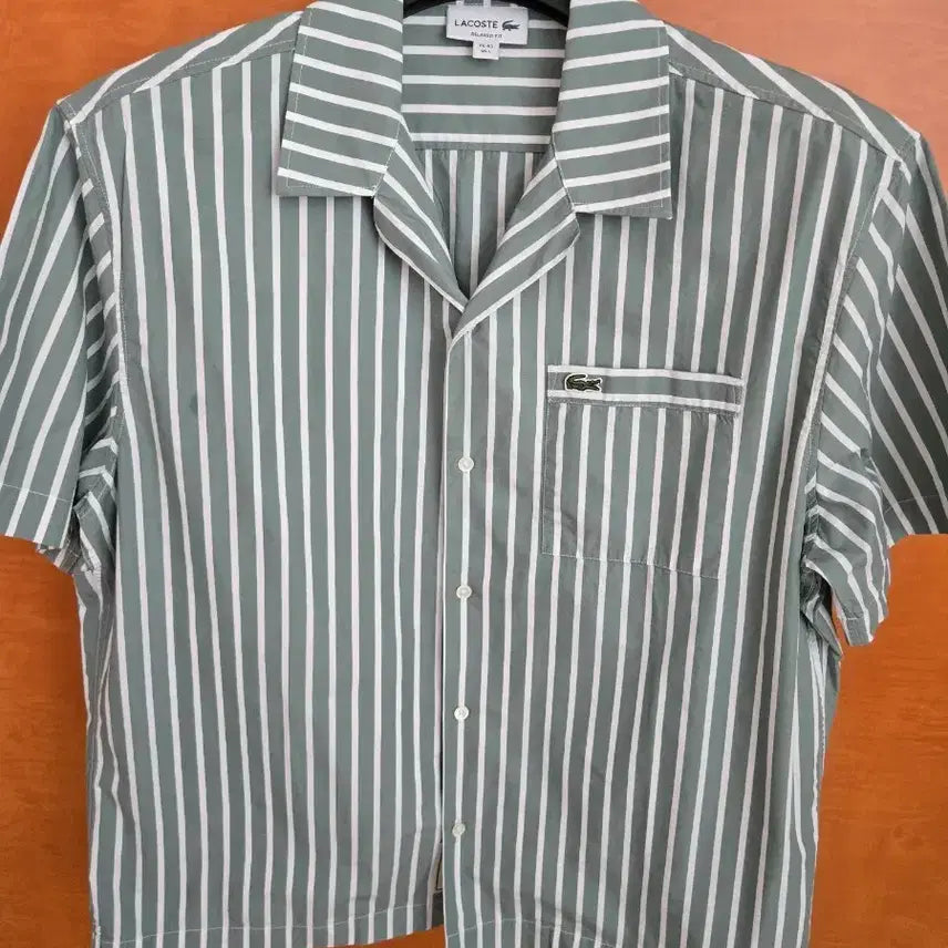 [BUNJANG] Lacoste Striped Short Sleeve Polo Shirt / 라코스테 줄무늬 카라 반팔 셔츠 팝니다. 정가18만원