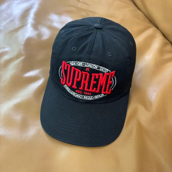 [BUNJANG] Supreme 23FW Warm-Up 6-Panel Ball Cap Hat / 슈프림 6패널 볼캡 모자 웜업 블랙 23FW