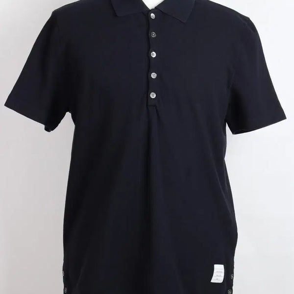 [BUNJANG] Thom Browne Side Slit Pique T-Shirt Navy / 톰브라운 사이드 슬릿 PK 티셔츠 네이비 2(100)