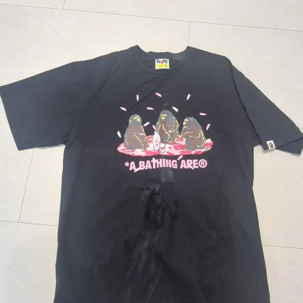[BUNJANG] BAPE T-Shirt XL (105) Black / 베이프 반팔 XL 105 사이즈 ㅎ