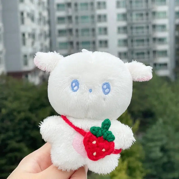 [BUNJANG] 10cm Doll Clothes Strawberry Bag Knitted Clothes / [10cm인형옷]딸기가방 인형가방 굿즈 누이 누이구루미 누이옷 뜨개옷