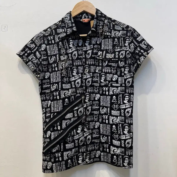 [BUNJANG] Band Logo All-Over Print Shirt / 밴드 로고 올오버 프린팅 셔츠 S