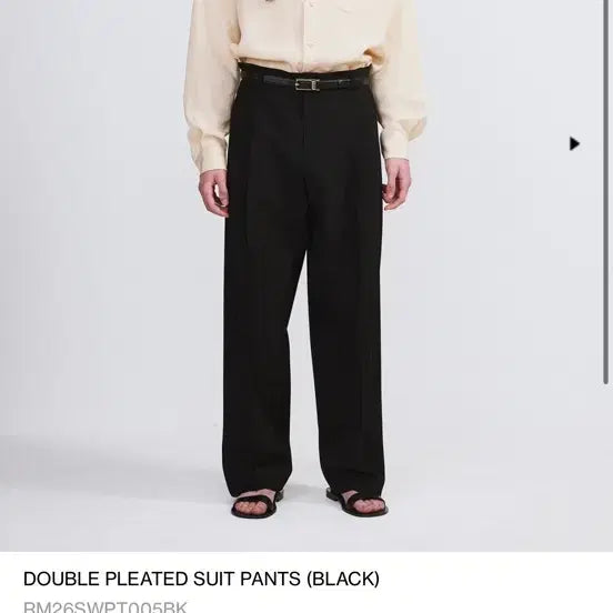 [BUNJANG] Recto 26SS Double Pleated Pants Black S Size / 렉토 26ss DOUBLE PLEATED 팬츠 S사이즈