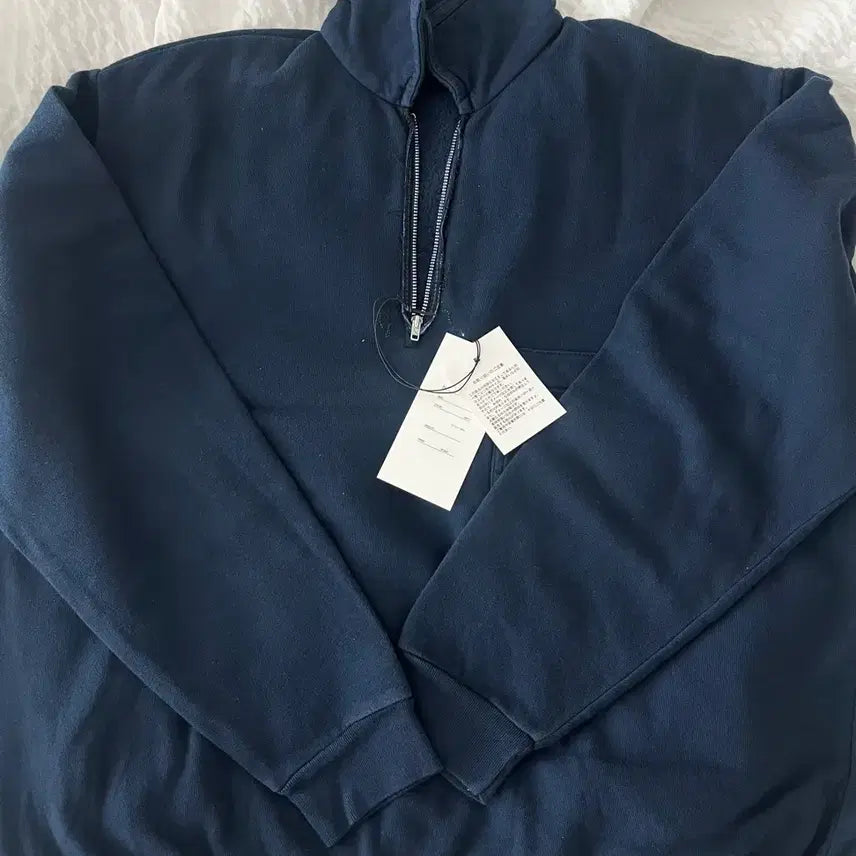[BUNJANG] Apresse 26SS Vintage Light Half Zip-Up Navy Size 3 / 아프레쎄 26ss 빈티지 라이트 하프집업 네이비 3
