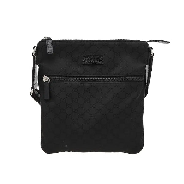 [BUNJANG] Gucci Guccissima Nylon Crossbody Bag Black / 구찌 시마 나일론 크로스백