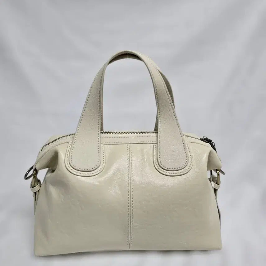 [BUNJANG] Genuine Leather Tote Crossbody Bag / 새것 소가죽 토트 여성가방 크로스