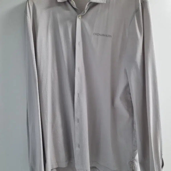 [BUNJANG] Calvin Klein Men's M-Size Light Grey Shirt / 한섬 캘빈클라인 CK 남성 M사이즈 셔츠