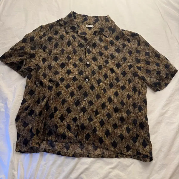 [BUNJANG] Recto 80s French Printing Short Sleeve Shirt / 렉토 80S 프렌치 프린팅 반팔 셔츠